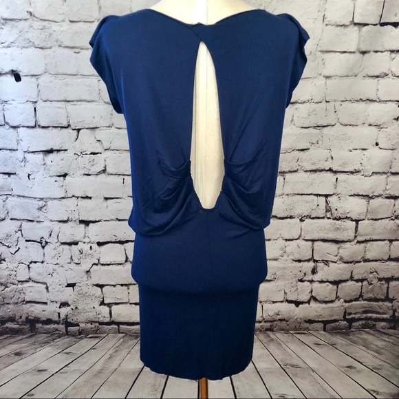 Rachel Pally Blue Modal Open Back Mini Dress - Picture 6 of 8